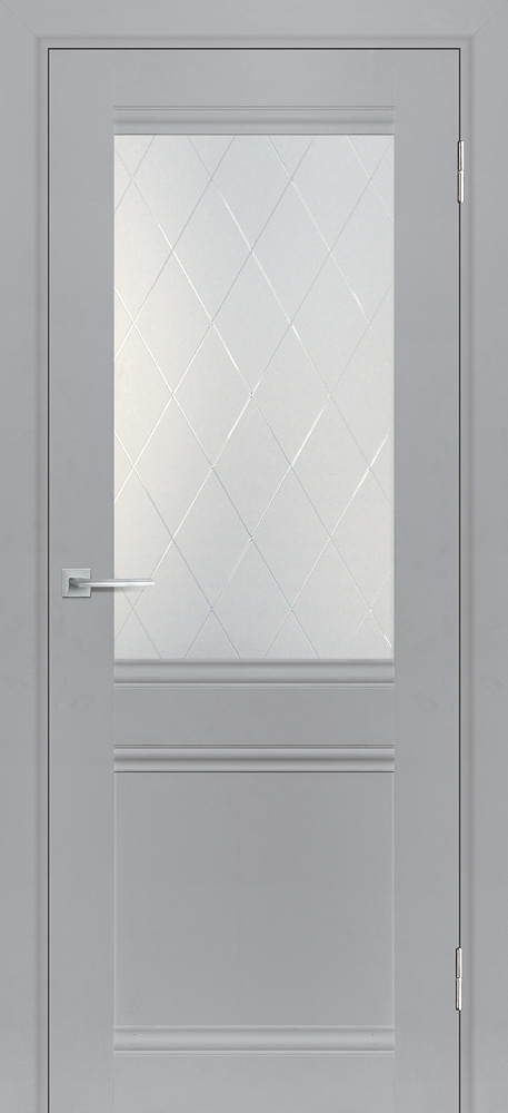 Двери ЭКОШПОН, ПВХ PROFILO PORTE ТЕХНО-702 со стеклом Манхэттен