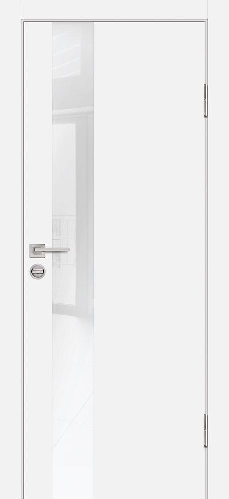 Двери ЭКОШПОН, ПВХ PROFILO PORTE P-10 со стеклом Белый размер 200 х 60 см. артикул F0000097299