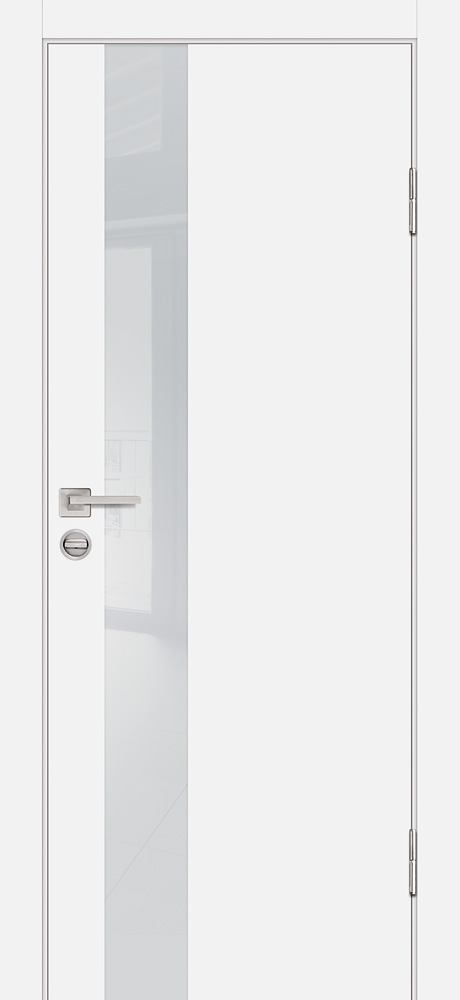Двери ЭКОШПОН, ПВХ PROFILO PORTE P-10 со стеклом Белый размер 200 х 60 см. артикул F0000097301