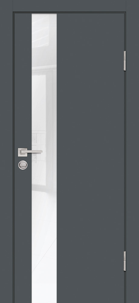 Двери ЭКОШПОН, ПВХ PROFILO PORTE P-10 со стеклом Графит размер 200 х 60 см. артикул F0000097319
