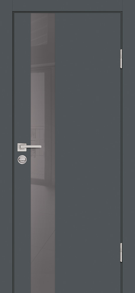 Двери ЭКОШПОН, ПВХ PROFILO PORTE P-10 со стеклом Графит размер 200 х 60 см. артикул F0000097322