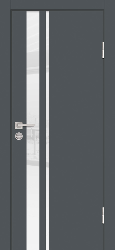 Двери ЭКОШПОН, ПВХ PROFILO PORTE P-16 со стеклом Графит размер 200 х 60 см. артикул F0000097685