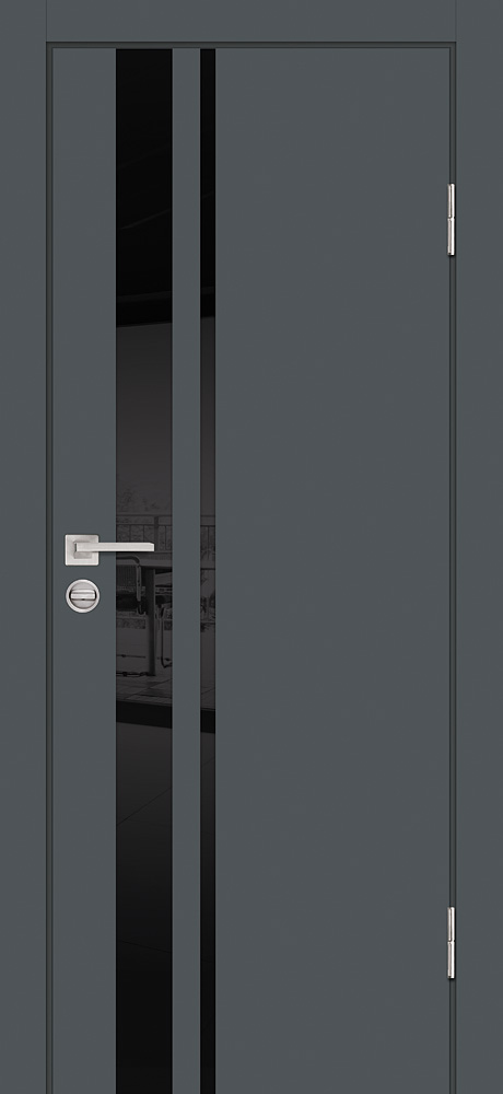 Двери ЭКОШПОН, ПВХ PROFILO PORTE P-16 со стеклом Графит размер 200 х 60 см. артикул F0000097689