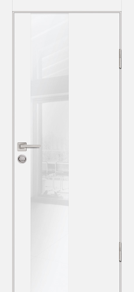 Двери ЭКОШПОН, ПВХ PROFILO PORTE P-6 со стеклом Белый размер 200 х 60 см. артикул F0000097923