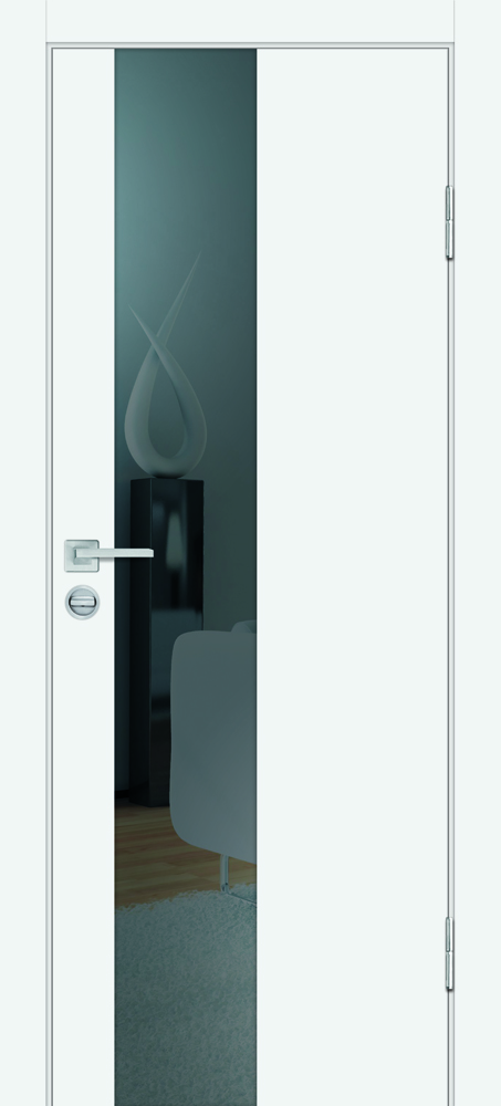 Двери ЭКОШПОН, ПВХ PROFILO PORTE P-6 со стеклом Белый размер 200 х 60 см. артикул F0000097924