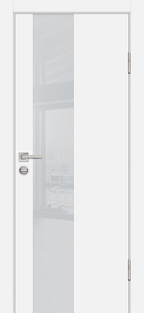 Двери ЭКОШПОН, ПВХ PROFILO PORTE P-6 со стеклом Белый размер 200 х 60 см. артикул F0000097925