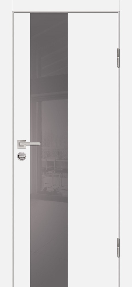 Двери ЭКОШПОН, ПВХ PROFILO PORTE P-6 со стеклом Белый размер 200 х 60 см. артикул F0000097926