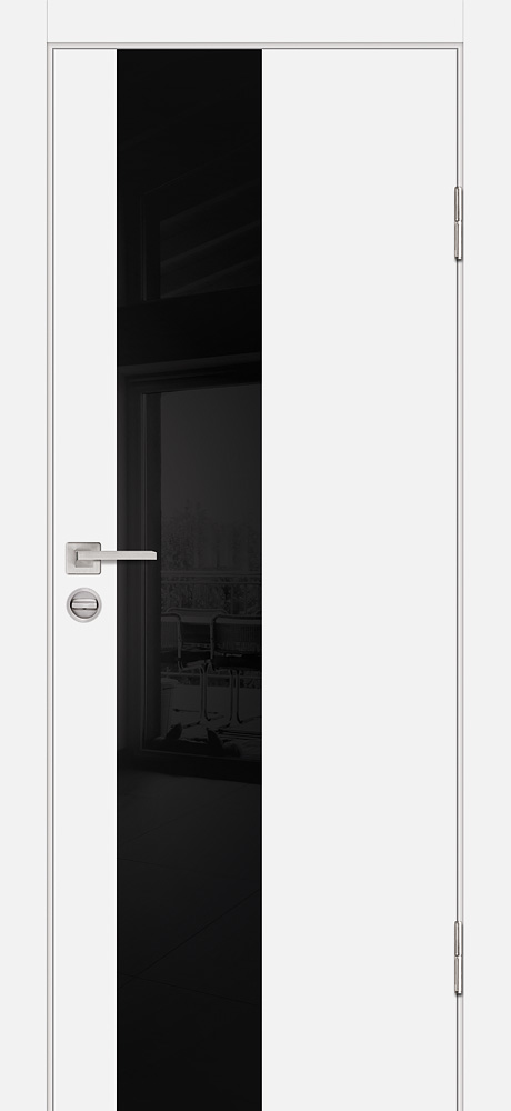 Двери ЭКОШПОН, ПВХ PROFILO PORTE P-6 со стеклом Белый размер 200 х 60 см. артикул F0000097927