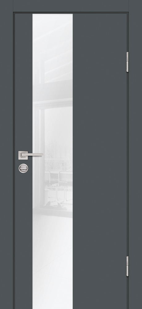 Двери ЭКОШПОН, ПВХ PROFILO PORTE P-6 со стеклом Графит размер 200 х 60 см. артикул F0000097943