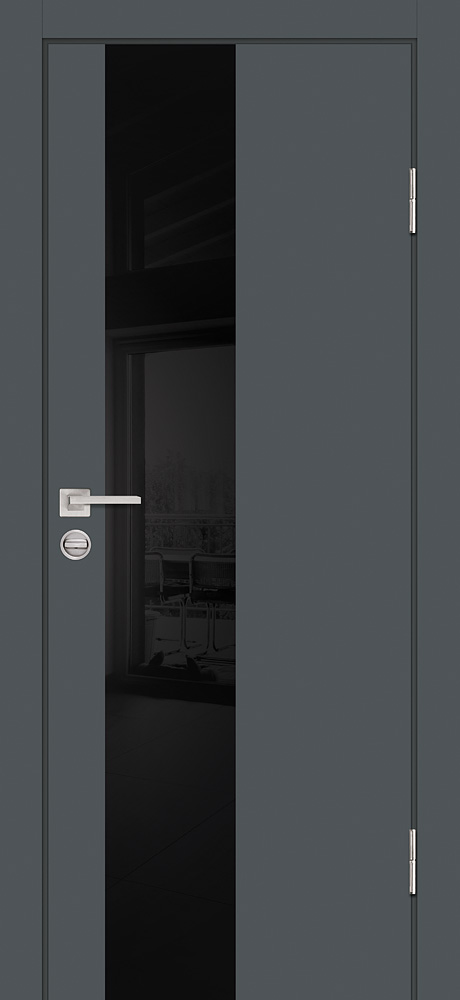 Двери ЭКОШПОН, ПВХ PROFILO PORTE P-6 со стеклом Графит размер 200 х 60 см. артикул F0000097947
