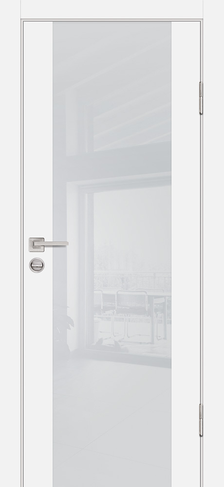 Двери ЭКОШПОН, ПВХ PROFILO PORTE P-7 со стеклом Белый размер 200 х 60 см. артикул F0000098045