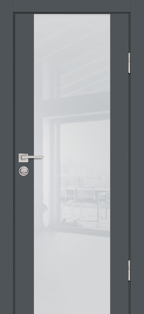 Двери ЭКОШПОН, ПВХ PROFILO PORTE P-7 со стеклом Графит размер 200 х 60 см. артикул F0000098065