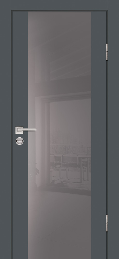 Двери ЭКОШПОН, ПВХ PROFILO PORTE P-7 со стеклом Графит размер 200 х 60 см. артикул F0000098066
