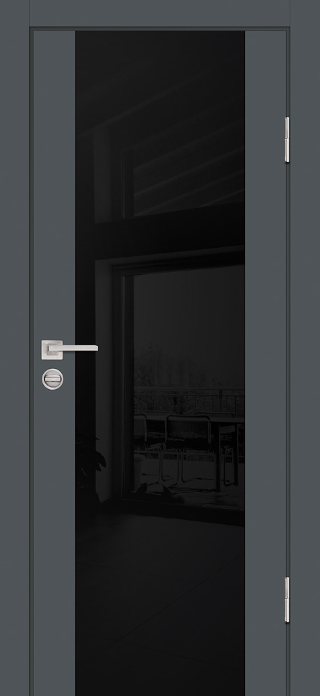 Двери ЭКОШПОН, ПВХ PROFILO PORTE P-7 со стеклом Графит размер 200 х 60 см. артикул F0000098067