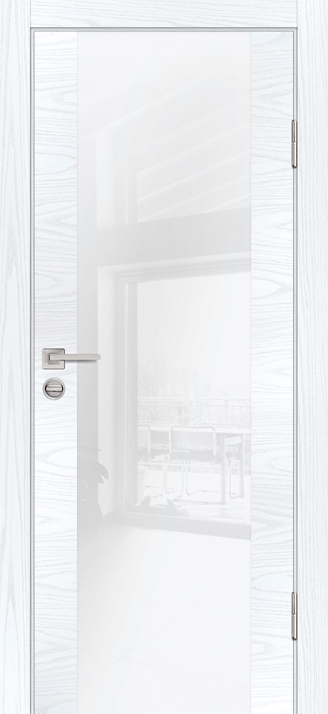 Двери ЭКОШПОН, ПВХ PROFILO PORTE P-7 со стеклом Дуб скай белый размер 200 х 60 см. артикул F0000098103
