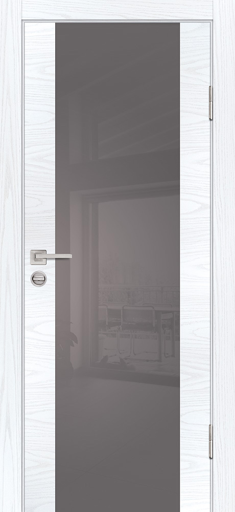 Двери ЭКОШПОН, ПВХ PROFILO PORTE P-7 со стеклом Дуб скай белый размер 200 х 60 см. артикул F0000098106