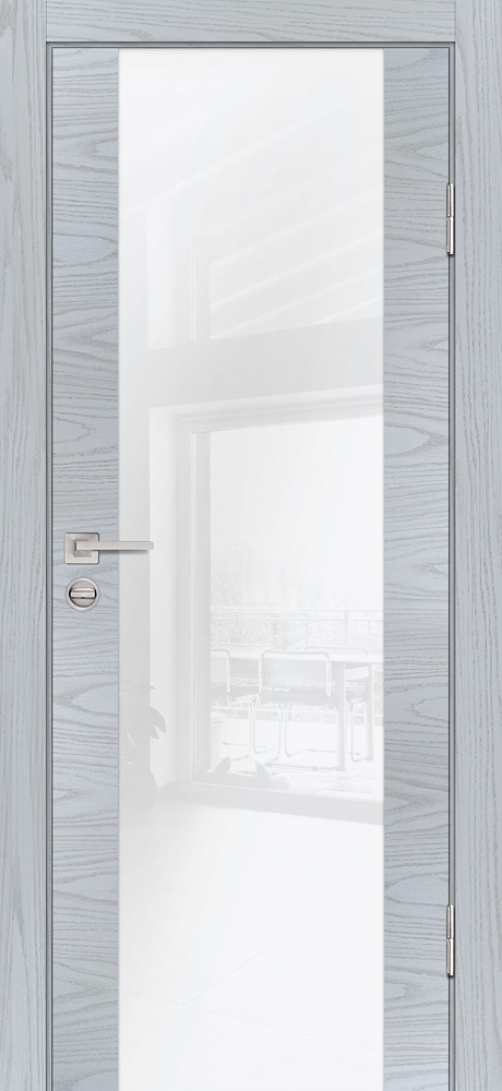 Двери ЭКОШПОН, ПВХ PROFILO PORTE P-7 со стеклом Дуб скай серый размер 200 х 60 см. артикул F0000098123