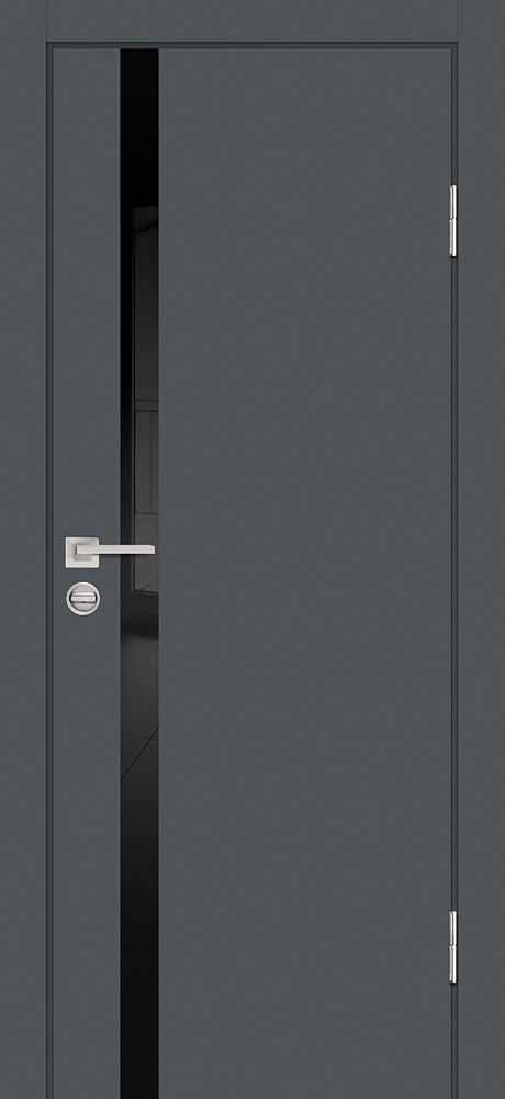 Двери ЭКОШПОН, ПВХ PROFILO PORTE P-8 со стеклом Графит размер 200 х 60 см. артикул F0000098187