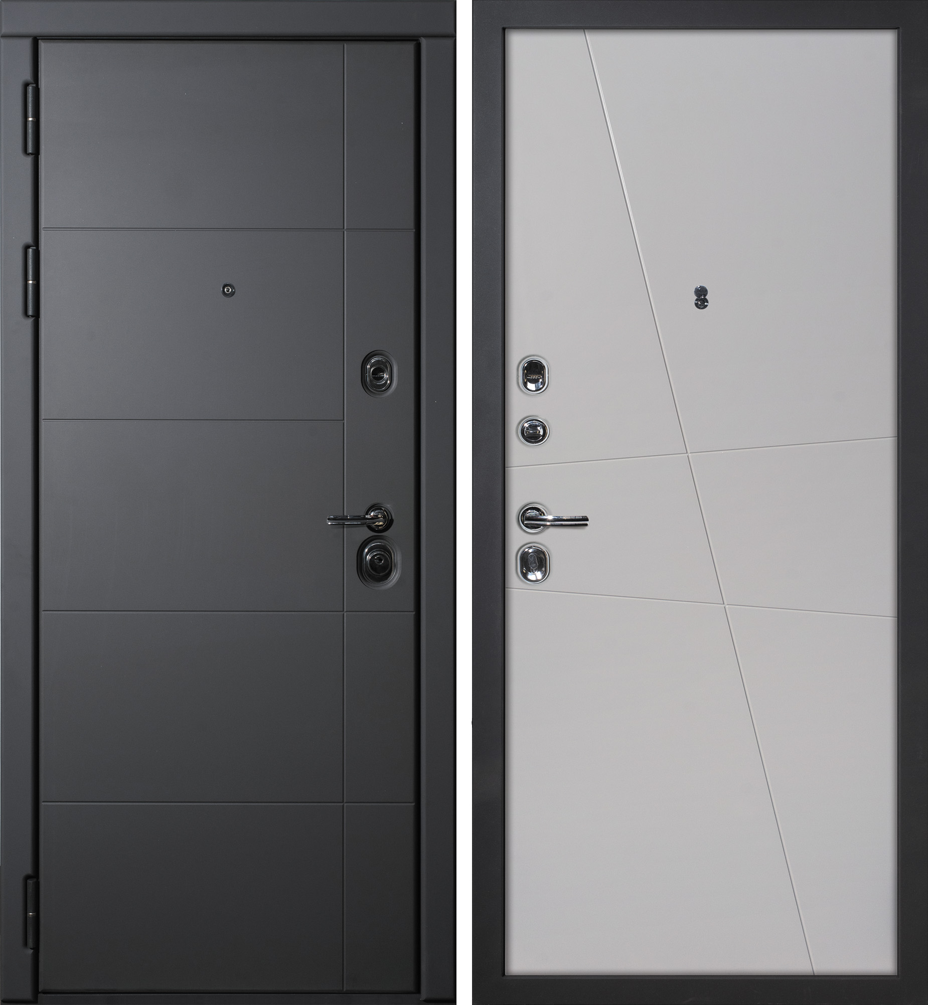 Дверь Э-1 / Смальта-Лайн 02 Серый софт / Агат