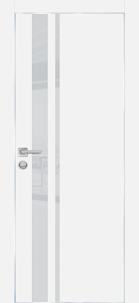 Двери ЭКОШПОН, ПВХ PROFILO PORTE PX-16 AL кромка с 4-х ст. со стеклом Белый размер 200 х 60 см. артикул F0000098685