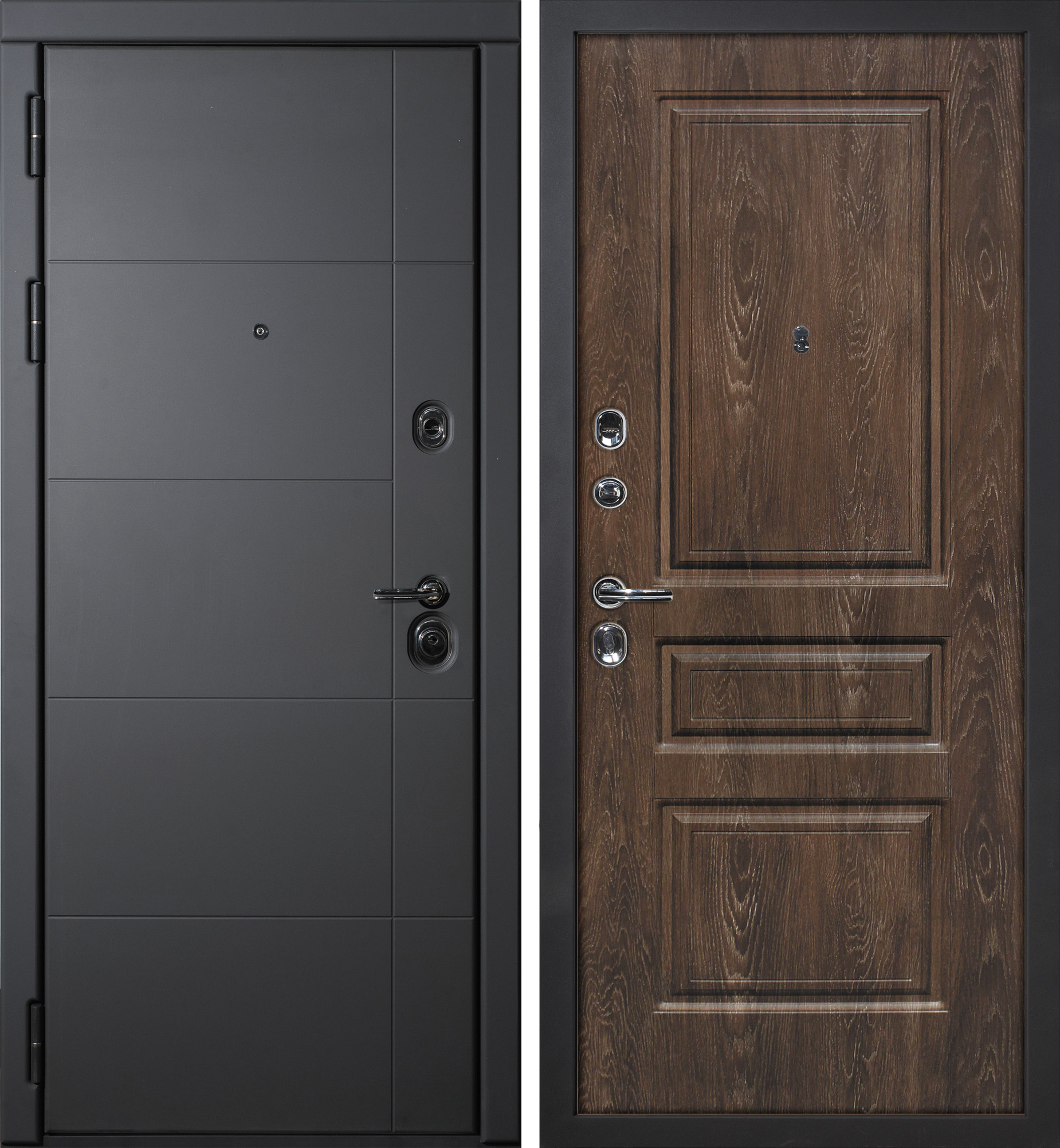 Дверь Э-1 / Версаль-2 Серый софт / Дуб корица