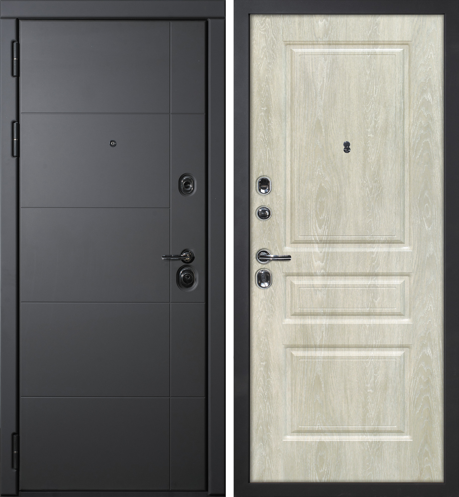 Дверь Э-1 / Версаль-2 Серый софт / Дуб седой