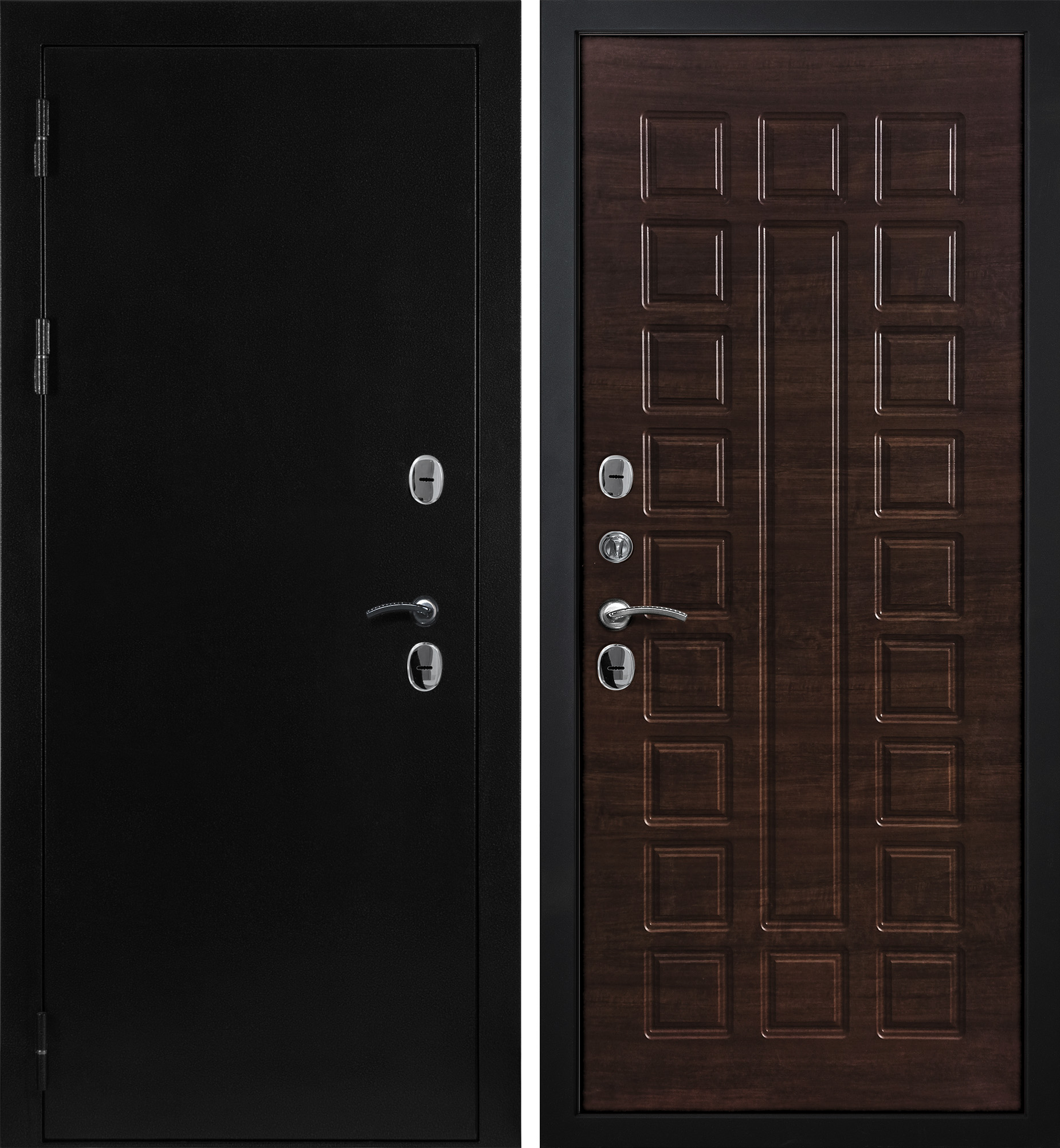 Дверь Термо-1/ 8ТФЛ-2 Черное серебро / Венге гринвуд