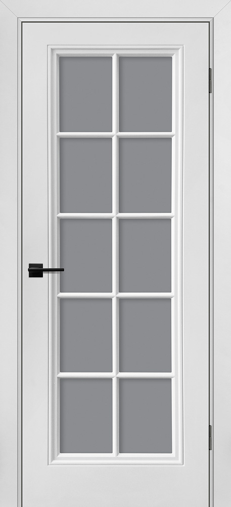 Двери крашеные (Эмаль) ТЕКОНА Смальта-Шарм 11 со стеклом Молочный ral 9010 размер 200 х 80 см. артикул F0000098925