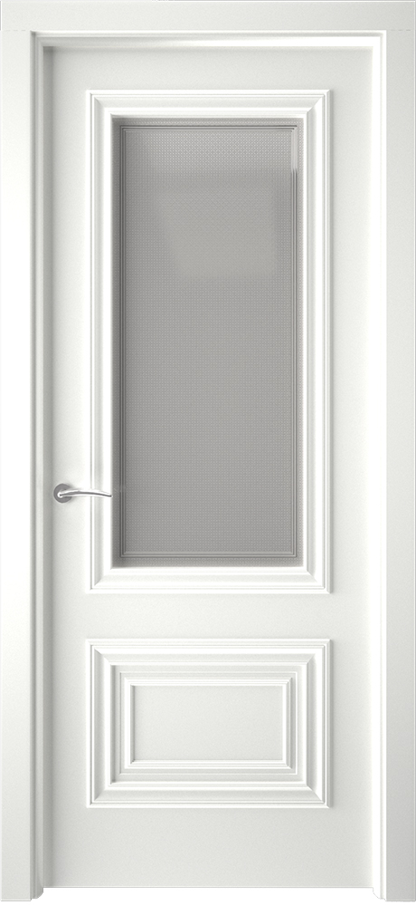 Двери крашеные (Эмаль) ТЕКОНА Смальта 19 со стеклом Белый ral 9003 размер 200 х 60 см. артикул F0000099622