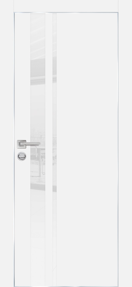 Двери ЭКОШПОН, ПВХ PROFILO PORTE PX-16 AL кромка с 4-х ст. со стеклом Белый размер 200 х 60 см. артикул F0000099969