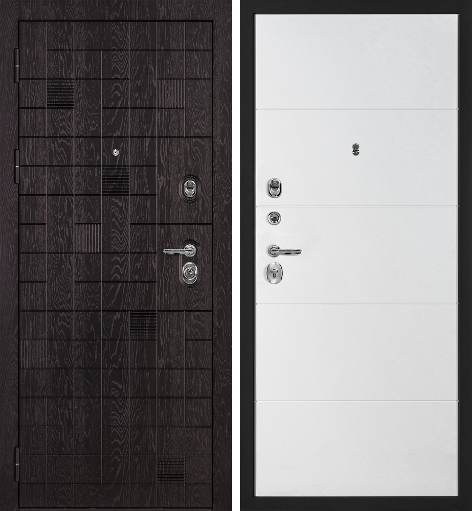 Дверь Нона-36/PR- 35 Горький шоколад / Белый