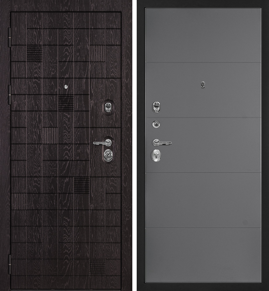 Дверь Нона-36/PR- 35 Горький шоколад / Серый