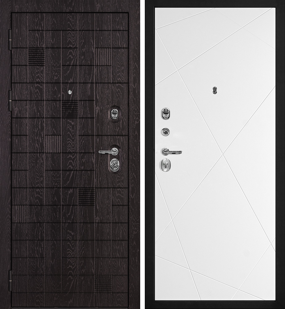 Дверь Нона-36/PR- 103 Горький шоколад / Белый