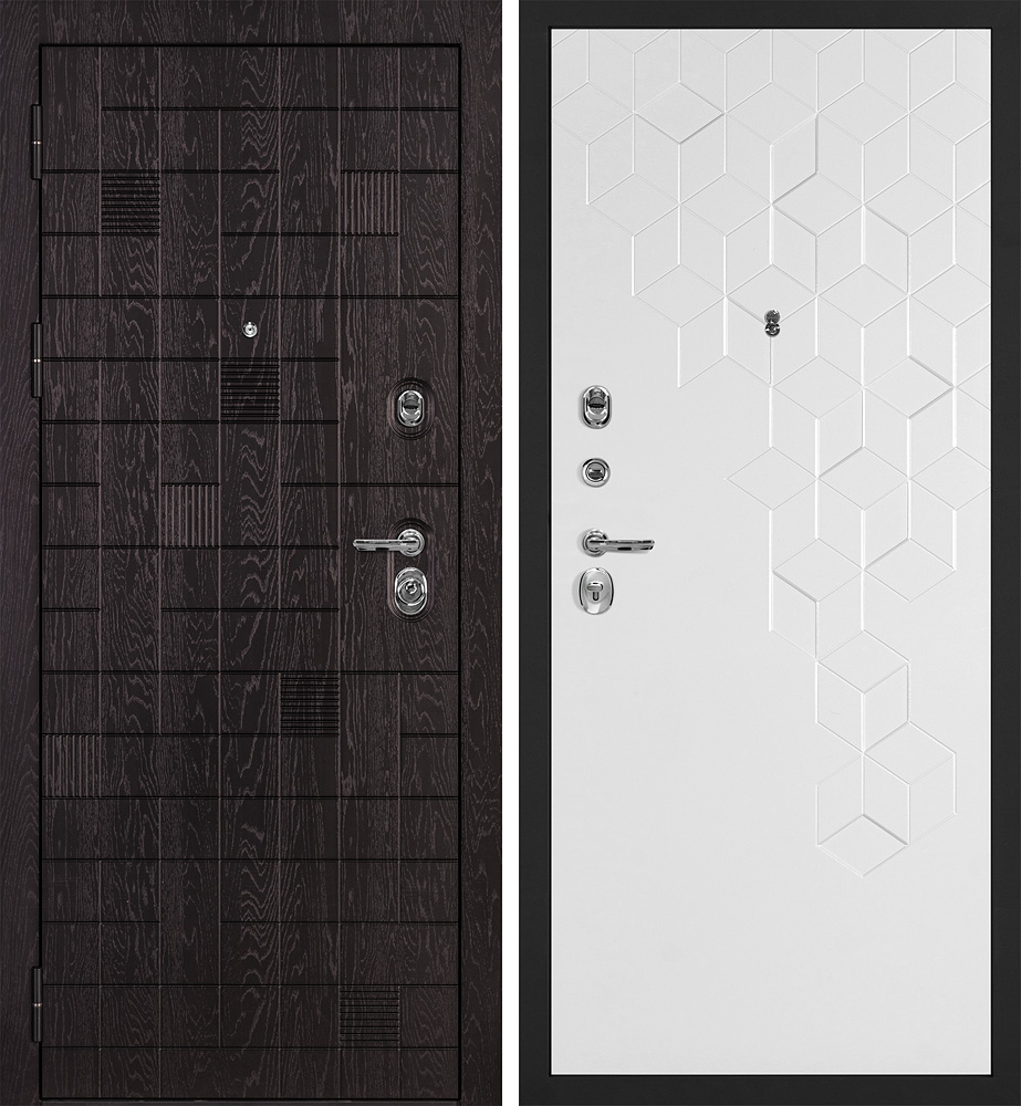 Дверь Нона-36/PR- 126 Горький шоколад / Белый