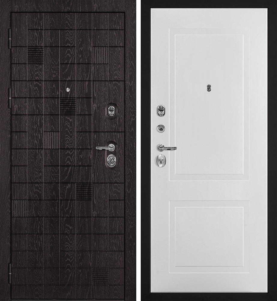 Дверь Нона-36/PR- 167 Горький шоколад / Белый