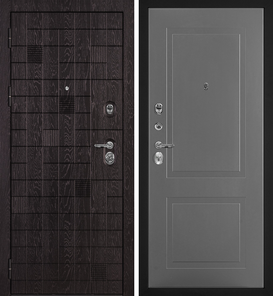 Дверь Нона-36/PR- 167 Горький шоколад / Серый