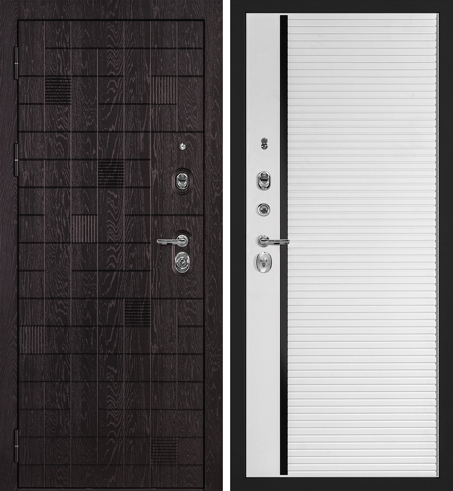Дверь Нона-36/PR- 173 Горький шоколад / Белый