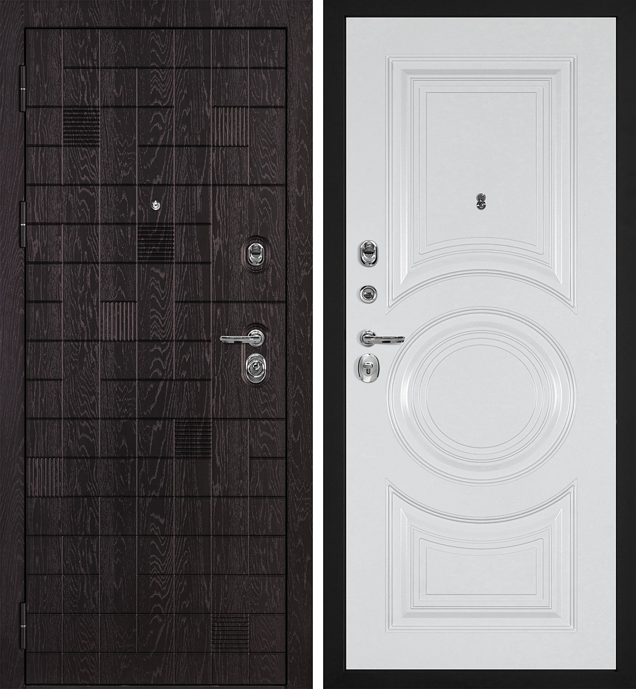 Дверь Нона-36/PR- 177 Горький шоколад / Белый