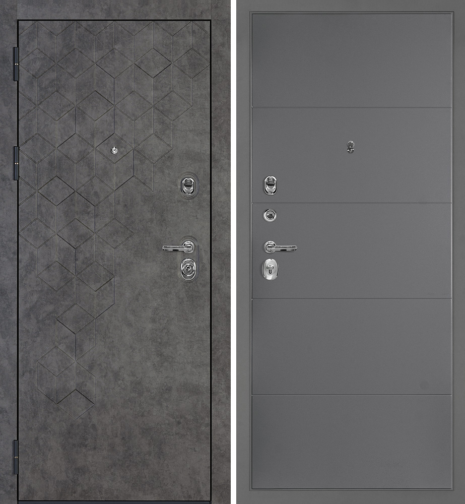 Дверь Тетра-126/PR-35 Бетон темный / Серый