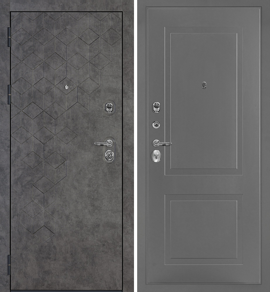 Дверь Тетра-126/PR-167 Бетон темный / Серый