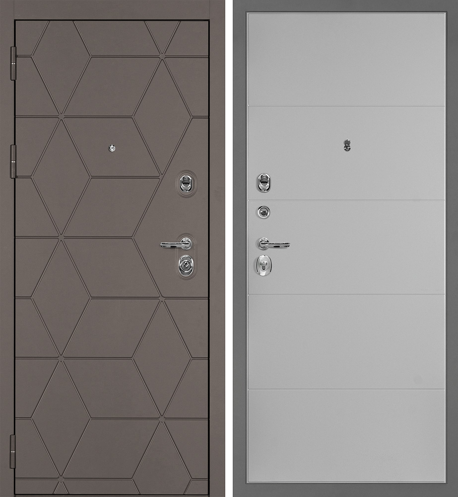Дверь Тетра-181/PR-35 Коричнево-серый / Агат
