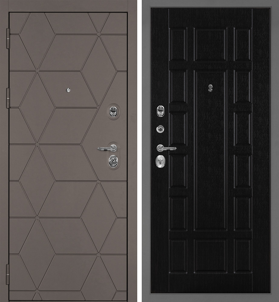 Дверь Тетра-181/PR-124 Коричнево-серый / Венге