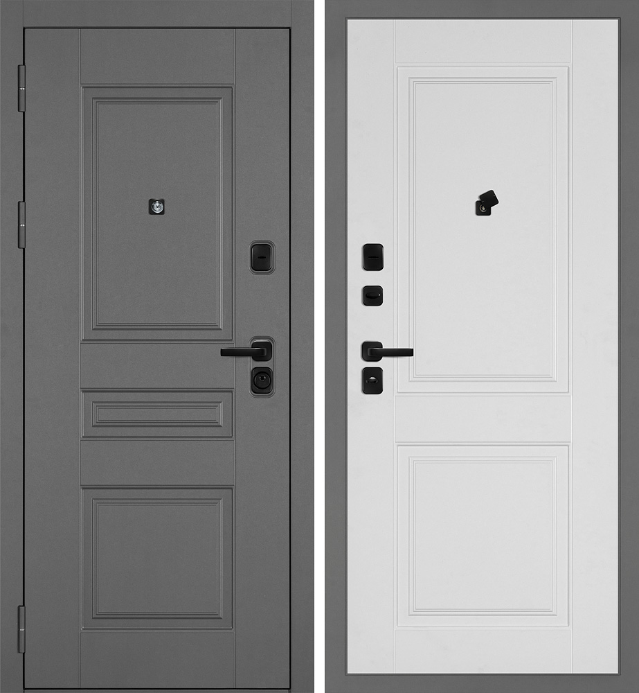 Дверь Октава-150/PR-180 Серый / Белый