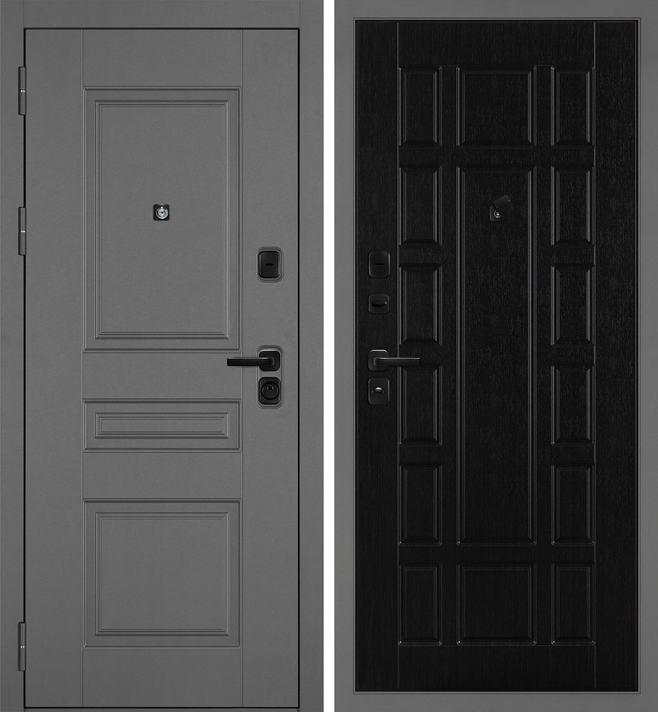 Дверь Октава-150/PR-124 Серый / Венге