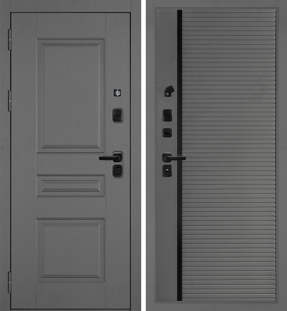 Дверь Октава-150/PR-173 Серый / Серый