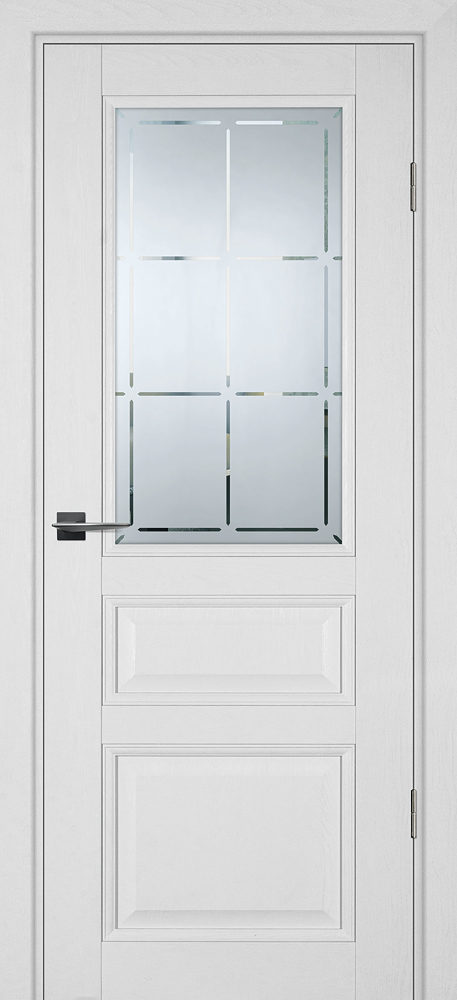 Двери ЭКОШПОН, ПВХ PROFILO PORTE PSU-39 со стеклом Белое дерево размер 200 х 60 см. артикул F0000101497