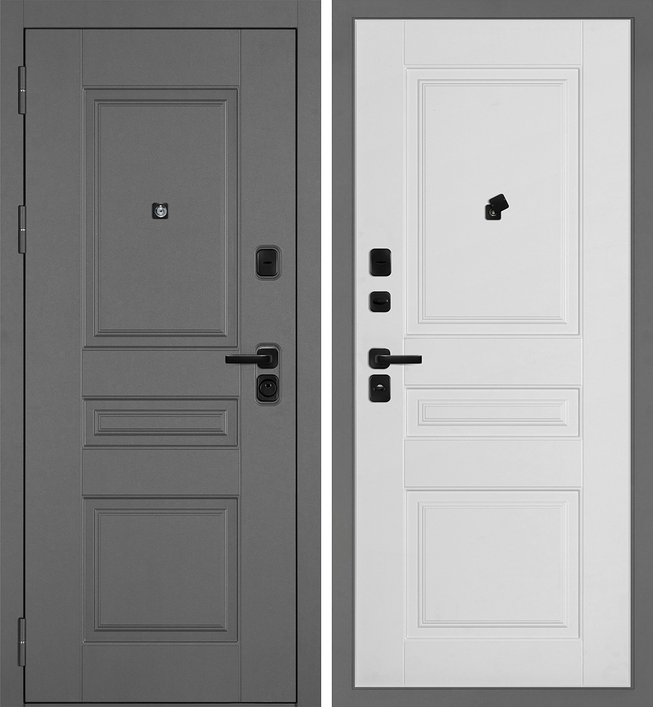 Дверь Октава-150/PR-150 Серый / Белый