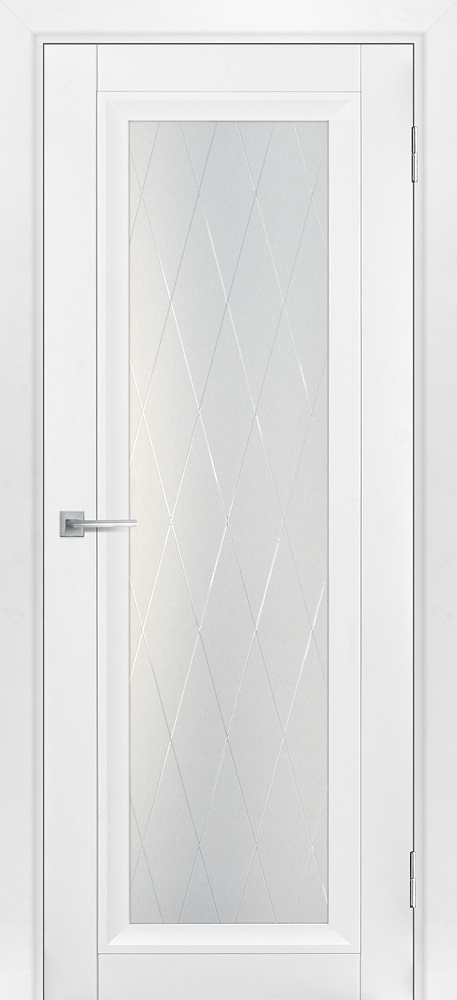 Двери ЭКОШПОН, ПВХ МАРИАМ ТЕХНО-711 со стеклом Белоснежный размер 200 х 60 см. артикул F0000101676
