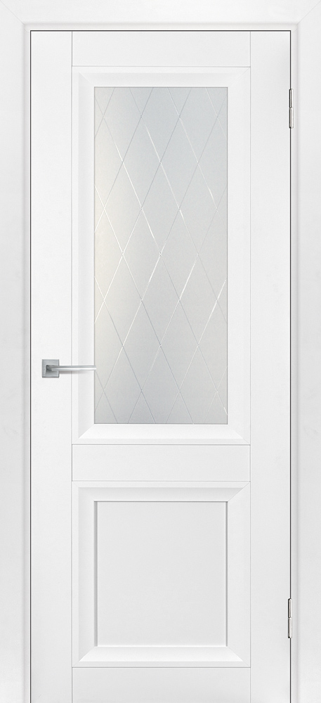 Двери ЭКОШПОН, ПВХ МАРИАМ ТЕХНО-713 со стеклом Белоснежный размер 200 х 60 см. артикул F0000101702