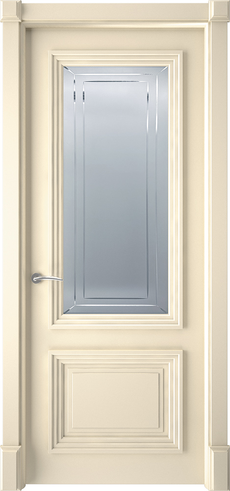 Двери крашеные (Эмаль) ТЕКОНА Смальта 21.2 со стеклом Слоновая кость ral 1013 размер 200 х 60 см. артикул F0000102417